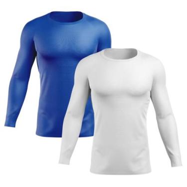 Imagem de Kit 2 Camisas UV Masculinas com Proteção UV 50+ Manga Longa  - TR4, Az