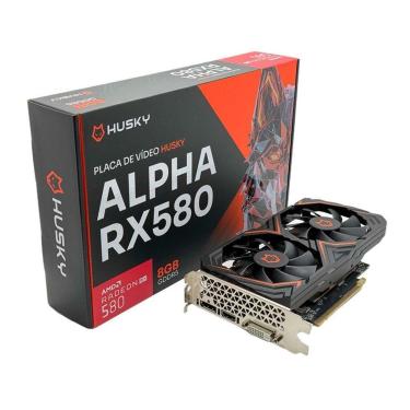 Imagem de Placa De Vídeo Husky Alpha RX 580, AMD, 8GB, GDDR5, 256-Bit, HDMI, DVI, DisplayPort-HVG...