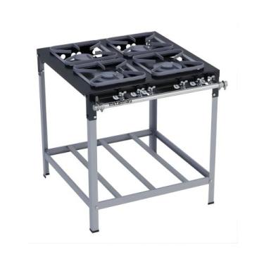 Imagem de Fogão Industrial a Gás Alta Pressão com 4 Bocas M14 Stori Top Metalmaq