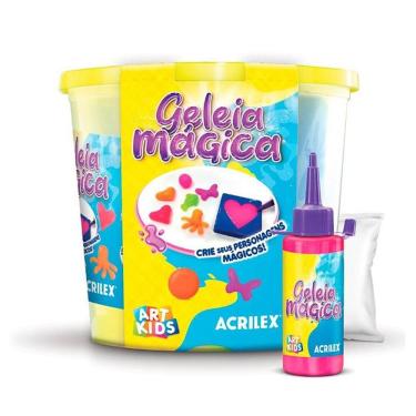Imagem de Slime Geleia Mágica 4 Cores Sortidas Textura Gelatinosa Atividade Sensorial Educativa Acrilex