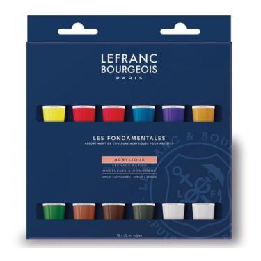 Imagem de Kit Tinta Acrílica Lefranc & Bourgeois 20ml 12 Cores