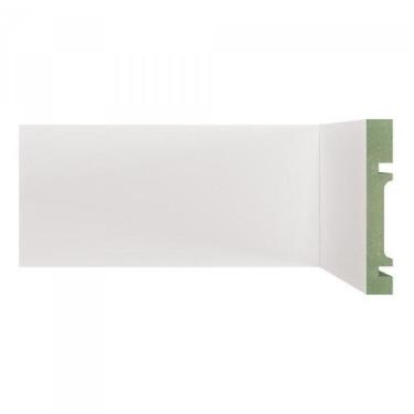 Imagem de Kit Rodapé de MDF 30 Barras Lisas de 10CMX2,40m Rende 72 Metros Branco