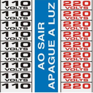 Imagem de Placa Sinalizacao Aluminio 01,5X3,5 ''110V/220V'' 18 Pecas 120Ah - SIN