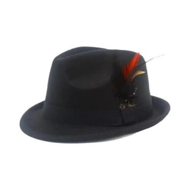 Imagem de Chapéus De Lã Com Plumas Para Mulheres, Estilo Europeu E Americano, Fe