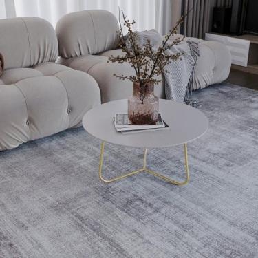 Imagem de Mesa de Centro Trude Redonda 30cm x 67cm x 67cm Cinza - Previlege