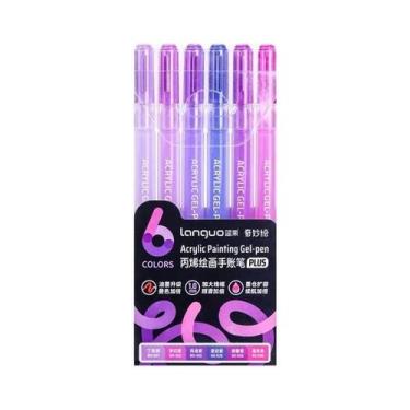 Imagem de Caneta Gel Acrílica De 6 Cores 1.0mm LANGUO Marcadores Artísticos Para