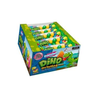 Imagem de Chiclete Danclets Ovinhos de Dinossauro Colorido 432g
