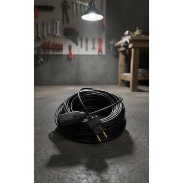 Imagem de 2x Extensão Elétrica 20m Reforçada Obra 10/20A Preto - Congratulations
