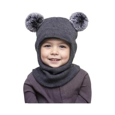 Imagem de Gorro De Lã Para Crianças De 3 a 12 Anos, Outono/Inverno, Com Protetor