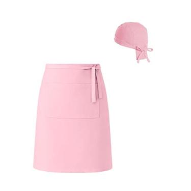 Imagem de Avental Cintura Rosa Bandana Algodao Confeitaria Sorveteria - casa cha
