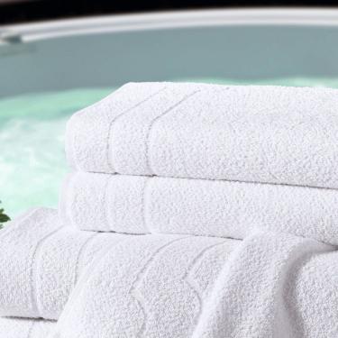 Imagem de Toalha de Rosto Hotel Gold 50x80CM Misto 450g-m2 Extra Maciez Alta Absorção Branco Lufamar