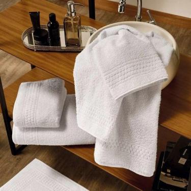 Imagem de Toalha de Rosto Hotel Deluxe 50x78cm 100% Algodão 450g-m2 Alta Absorção Branco Appel Home