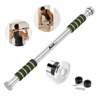 Imagem de Aluí Fitness Barra Fixa Porta Aço Musculação 60 a 100cm Ajustável Exer