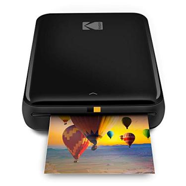 Imagem de Zink Kodak Step Impressora fotográfica colorida sem fio 2x3 papel pegajoso para dispositivos Bluetooth ou NFC (preto) edição adesiva