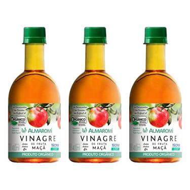 Imagem de Kit 3 Vinagre Maça Orgânico Acidez Acética 4% Almaromi 400ml