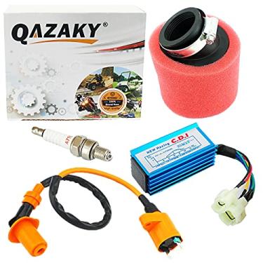 Imagem de QAZAKY Bobina de ignição de desempenho + CDI + vela de ignição + filtro de ar vermelho GY6 50cc - 90cc 110cc 125cc 150cc 4 tempos Scooter para motor ATV Go Kart Ciclomotor Quad Pit Dirt Racing 139QMB