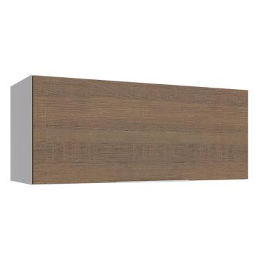 Imagem de Armário Aéreo Madesa Stella 80 cm 1 Porta Basculante - Branco/Rustic