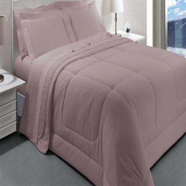 Imagem de Jogo de Cama King Kacyumara Satinée InRose 4 Peças 300 Fios