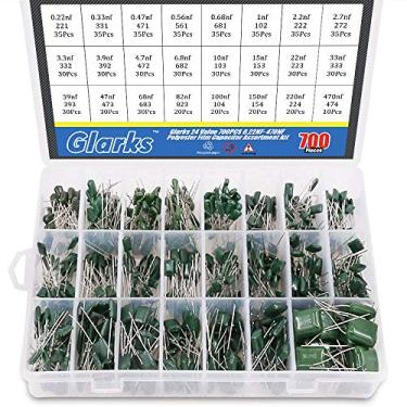 Imagem de Glarks 24 Valor 700 peças 0,22NF- 470NF filme de poliéster capacitor kit de sortimento