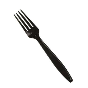Imagem de Garfo De Plástico Para Refeição Preto 50 Unidades Plástilânia