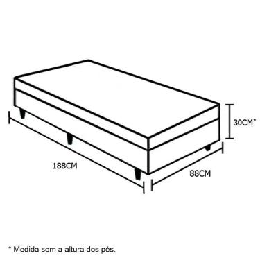 Imagem de Base Box Baú Para Colchão Solteiro Thor Umaflex 188cm x 88cm