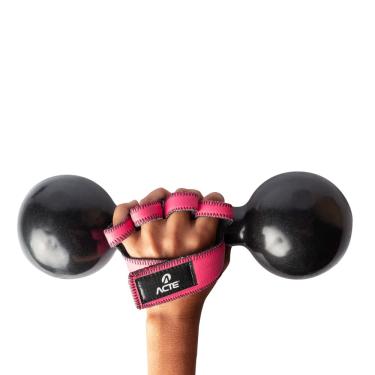 Imagem de Acte, Par de Luvas Protetoras P em PVC para Treinamento Muscular, T305, Rosa