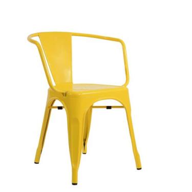 Imagem de Cadeira Tolix Com Braços - Cor Amarela - Shopshop