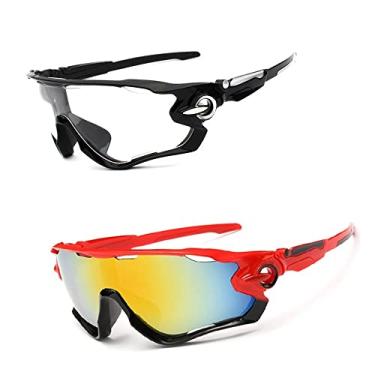 Imagem de Óculos Bike Ciclismo Espelhado + Transparente Kit 2 Unidades