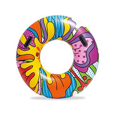 Imagem de Bestway Anel de borracha inflável, flutuador de natação com design de arte pop, Multicolorido, 47" (1.19m)