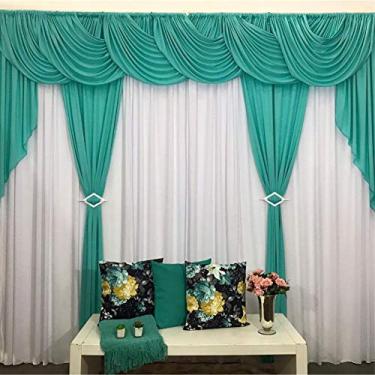 Imagem de Cortina Idealle para Varão em Malha 3,00m x 2,60m Sala Quarto Top - Verde