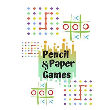 Imagem de Paper & Pencil Games: Paper & Pencil Games: 2 Player Activity Book, Blue - Tic-Tac-Toe, Dots and Boxes - Noughts And Crosses (X and O) -- Fun Activities for Family Time