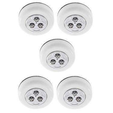 Imagem de 5 Lampadas Parede Teto Interiores Led De Toque Sem Fio COR BRANCA