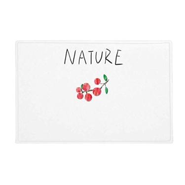 Imagem de DIYthinker Tapete de pintura Red Fruit Plant Island piso antiderrapante porta de cozinha 40,64 x 60,96 cm