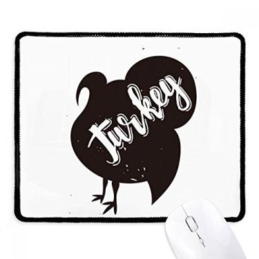 Imagem de Mousepad de animais em preto e branco com borda costurada, tapete de borracha para jogos