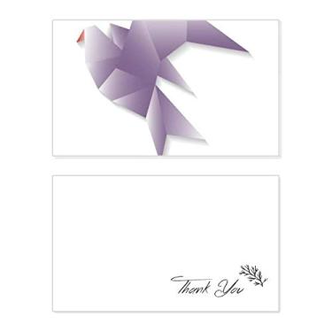 Imagem de Pombo abstrato geométrico, padrão origami, cartão de agradecimento, papel de aniversário, agradecimento de casamento