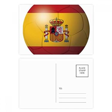 Imagem de Cartão postal de aniversário com bandeira nacional da Espanha e futebol americano