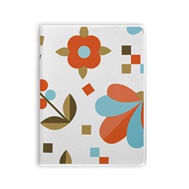 Imagem de Caderno de tinta para plantas com flores de pixel, capa de goma