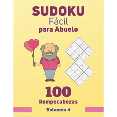 Imagem de Sudoku Fácil para Abuelo. 100 Rompecabezas Volumen 4: sudoku con solución para personas mayores, Regalo para Abuelo.