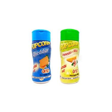 Imagem de Temperos P/ Pipoca Popcorn Cx 12 Frascos. 6 Cheddar - 6 Parmesão e Alho