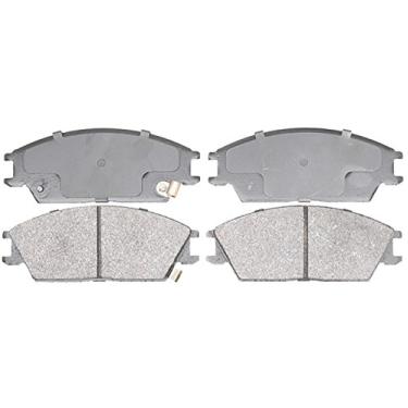 Imagem de ACDelco Conjunto de pastilhas de freio a disco dianteiro semi-metálicas 14D440M prata com sensor de desgaste