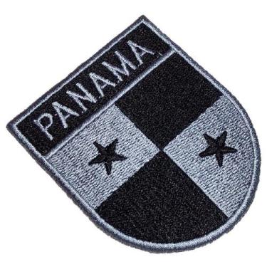 Imagem de Bp0102et 02 Bandeira País Panamá Patch Bordado Termo Adesivo - Br44