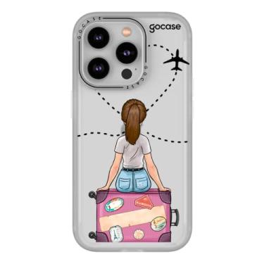 Imagem de Capa Deluxe Slim Fosca Gocase Compatível com iPhone 14 Pro (6.1 Pol) (Garota Viagem)