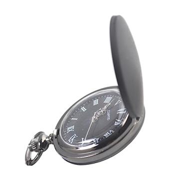Imagem de PACKOVE 3 Pecas relógio de bolso relógio relógios femininos para mulheres assistir casos para homens relógios masculinos relógio de quartzo portátil relógio preto fosco universal cara
