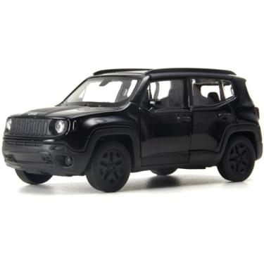 Imagem de Carrinho De Ferro Miniatura Jeep Renegade Metal Abre A Porta (preto)