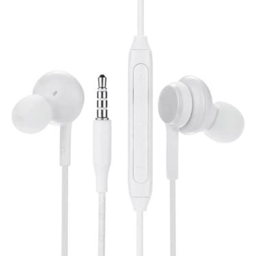 Imagem de Fone de ouvido com fio P2 Estéreo com microfone Confortável Anti Ruído grave alto controle de volume Mp3 Mp4 compátivel com todos aparelhos - Branco