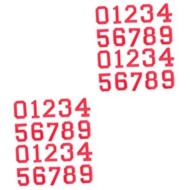 Imagem de Mipcase 4 Conjuntos adesivo de camisa de futebol adesivos de futebol ferro decoração etiqueta de números de camisa esportiva adesivos numéricos autoadesivos lavável decorar