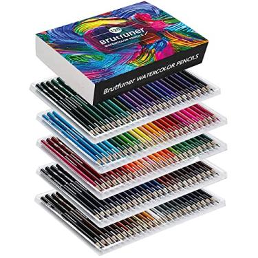 Imagem de LBW Lápis de aquarela, 120 lápis de cor de água profissionais para esboços de livros de colorir para adultos