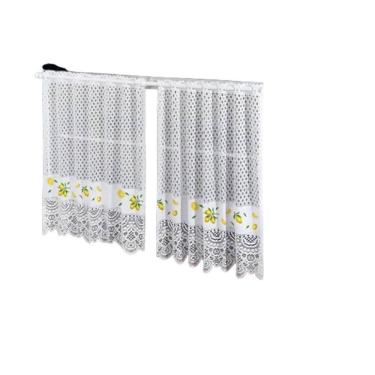 Imagem de Cortina Pia Vitro Renda Cozinha Limão 1,60X0,80 Alt