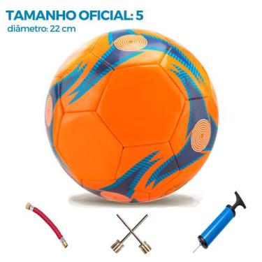 Imagem de Bola De Futebol Tamanho 5 Capotão + Bomba De Ar E Bico Bola De Quadra