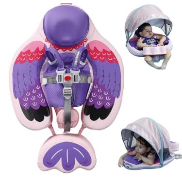 Imagem de Luckclubtojoy Baby Pool Float with UPF50+ 3D Adjustable Canopy, Add Tail Mambobaby Float Non Inflatable Infant Floats for Pool, Cartoon Narwhal Baby Floats (BPurple with Canopy-W05BPCTLUROHML01W05)